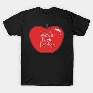 World's Best Teacher Apple T-Shirt